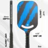 Warping Point Ascent Pickleball Paddle | Carbon Fiber Racket with Aero Throat & Textured Grit Surface | Hexa Polymer Core | USAPA Approved for Swing Speed & Control
