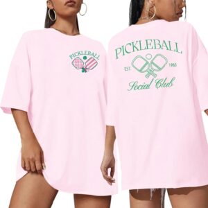 Pickleball Shirt Women Funny Oversized Pickleball Team Graphic T-Shirt Baseball Fan Tee Short Sleeve Tops