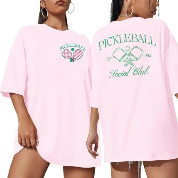 Pickleball Shirt Women Funny Oversized Pickleball Team Graphic T-Shirt Baseball Fan Tee Short Sleeve Tops