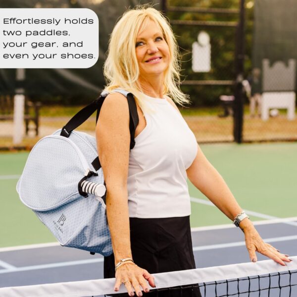 Pik’le’Ball Sport Premium Women's Pickleball Bag – Stylish and Versatile Sports Bag with Water Bottle Holder, Padded Paddle Pocket, and Spacious Design (fits 2+ Paddles!)