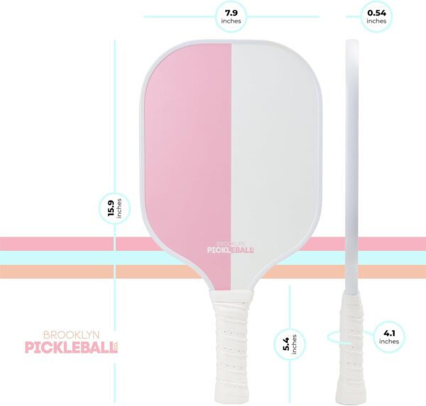 Brooklyn Pickleball Co. | Premium Carbon Fiber Paddle | USAPA Approved | Honeycomb Core | Cushioned Grip | Single Pickle-Ball Racket | 2025 Stylish Pickle Ball Paddles for All Skill Levels