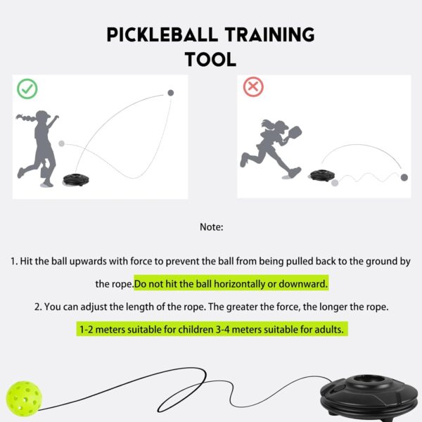 FK Match Buddy Pickleball Trainer with String Sportastic Pickleball Practice Rebounder Accessories Training Aids and Equipment Indoor Hitting Trainer Machine Outdoor