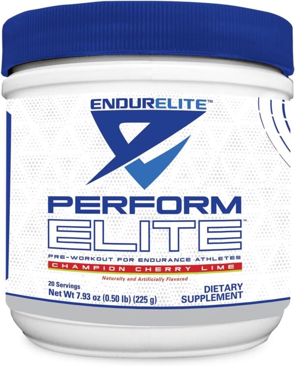 EndurElite Perform Elite- Pre Workout Powder Supplement- Pre-Workout for Endurance Athletes- 20 Servings- Champion Cherry Lime