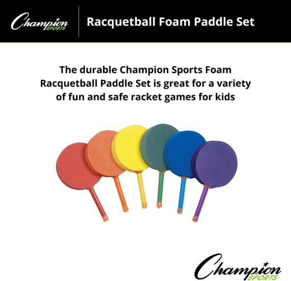Champion Sports RACSET Racquetball Foam Paddle Set