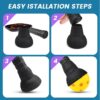 4 PCS Pickleball Ball Retriever,Premium Silicone Pickleball Picker, Pickleball Grabber, Universal Pickleball Upper Suction Cup, Picks Up Balls Easily Without Bending Over, Fits Any Pickleball Paddles