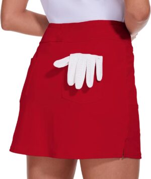 M MOTEEPI 16" Golf Skirt for Women Tennis Skirt with 4 Pockets High Waisted Athletic Skorts Skirts