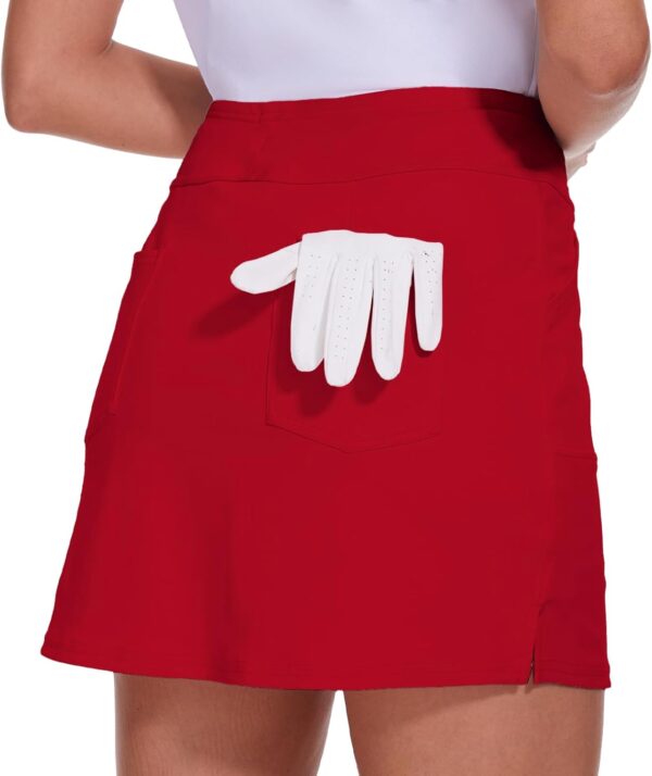 M MOTEEPI 16" Golf Skirt for Women Tennis Skirt with 4 Pockets High Waisted Athletic Skorts Skirts