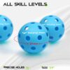 Warping Point Indoor Pickleball Balls | 26 Holes | 4 Pack, 12 Pack | Meet USAPA Specifications | High Bounce Durable Practice Pickle Ball with Mesh Bag for Beginner Intermediate Player | Orange, Blue