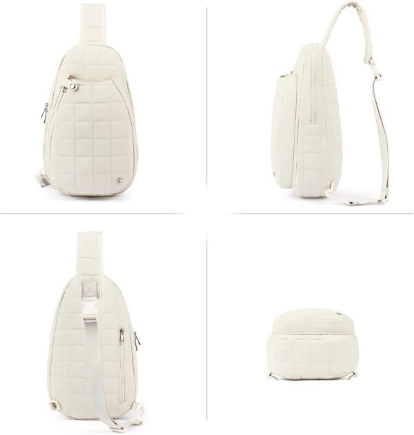CLUCI Pickleball Bag for Women, Quilted Crossbody Bags for Women Men, Puffer Travel Sling Bag