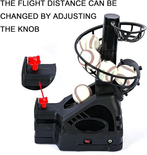 2 in 1 Baseball & Tennis Ball Launcher Machine - Pickleball Machine Tennis Ball Machine - Portable Thrower Server - PAdjustable Launching Angle and Interval - AC/Batteries Powered