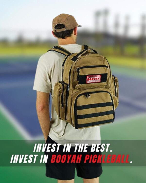 Booyah Pickleball Backpack Bag: Insulated & Shoe Pockets, 3+ Paddle Capacity, Durable Fence Hook, Comfortable Straps - Ideal for Professional Players