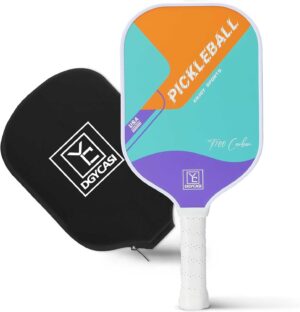 YC DGYCASI 16mm Pickleball Paddles Professional, USAPA Approved, T700 Carbon Fiber Pickleball Paddle Thermoformed, High Grit & Spin, 5.5” Elongated Handle, Handle Girth 4.25”, 8.3oz, with Cover Case