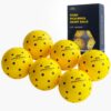 PodiuMax Indoor Pickleball Balls, 6 PCS Quiet Pickleballs, Foam Pickleball for Indoor & Outdoor Practice, Noise Reducing Soft Pickle Balls for All Ground Surfaces