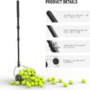 NEEWER Tennis Ball Hopper, 30-58"/77-148cm Telescopic Golf Ball Retriever Pickleball Picker Upper, Rolling Collector Basket Holder Roller for 1.5"-3" Balls, Training Accessories & Equipment, TB01S