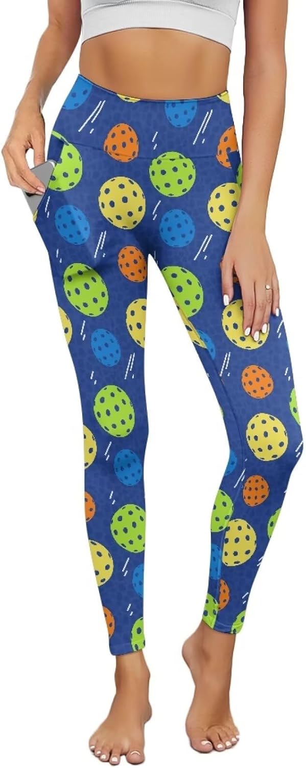 Women’s Yoga Leggings Stretch High Waisted Long Pants Tummy Control Workout Leggings with Pockets for Women