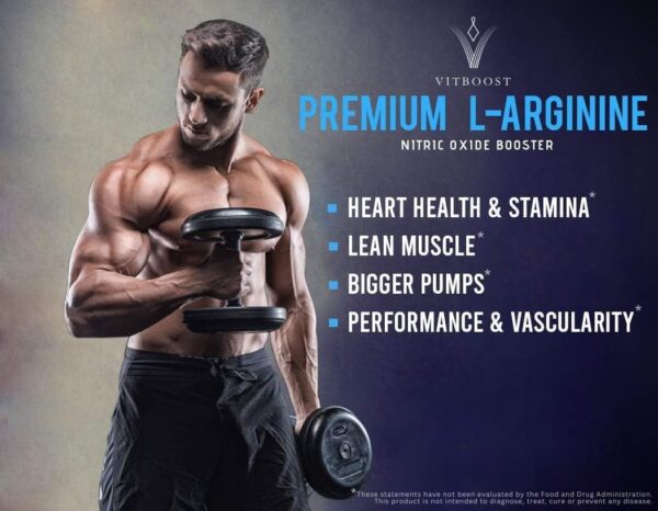 Extra Strength L Arginine Capsule 1500mg - Nitric Oxide Supplements for Stamina, Muscle, Vascularity & Energy - Powerful NO Booster with L-Arginine, L-Citrulline & Essential Amino Acids