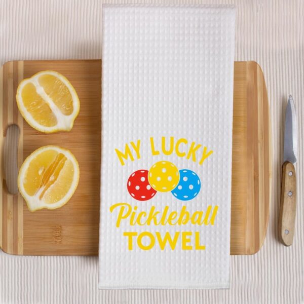 My Lucky Pickleball Towel Funny Kitchen Towel, Funny Pickleball Gift for Women, Housewarming Gift for Pickleball Lovers Birthday Retirement Gift for Wife Mom Sister