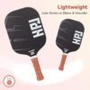Pickleball Paddles, USAPA Approved Pickle Ball Paddles, Graphite and Fiberglass Pickleball Set, Polypropylene Honeycomb Core Paddle Rackets, USAPA Approved 4 Outdoor Balls and Leather Carry Bag