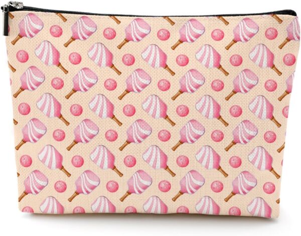 Funny Pickleball Gifts for Women Girls Pickleball Lover Player Gifts Pickleball Cosmetic Bag Makeup Bag Friendship Gifts for Female Daughter Sister Friend Bestie Mom Graduation Birthday Mothers Day