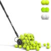 NEEWER Tennis Ball Hopper, 30-58"/77-148cm Telescopic Golf Ball Retriever Pickleball Picker Upper, Rolling Collector Basket Holder Roller for 1.5"-3" Balls, Training Accessories & Equipment, TB01S