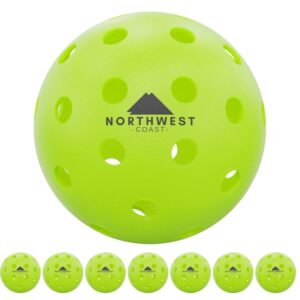 Seamless Outdoor Pickleballs - Pack of 8, Long Lasting (8 Pack)