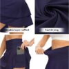 WOWENY Women's Athletic Pleated Tennis Skirt Ladies Active Layered Skort with Pocket Running Golf Skirt with Ruffle