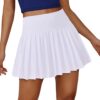 PINSPARK Pleated Tennis Skirts for Women High Waist Golf Skirt Tummy Control Athletic Skorts for Pickleball Workout