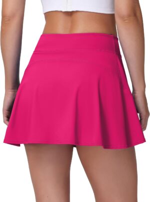 MCEDAR Tennis Skirts for Women High Waisted Golf Skorts Athletic Running Skirt Inner Shorts with Pockets Pickleball