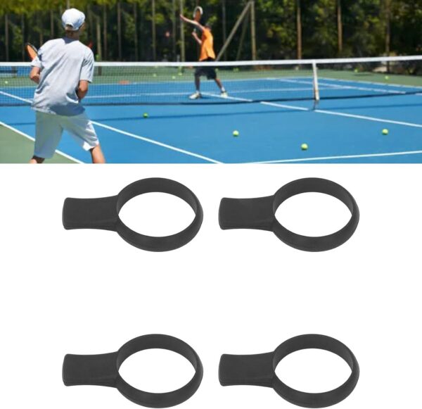 MAVIS LAVEN Racket Trainer Aid Tool, Tennis Racket Grip Trainer Light Weight Hand Comfort 4PCS for Tennis Training (Black)