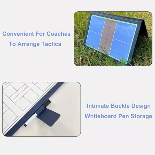 Premium Dry Erase Magnetic Pickleball Coaching Coach Board Clipboard, Pickleball Dry Erase Coaches Clipboard, Dry Erase Marker Board, Double-Sided, Training Aids Equipment Gear