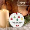 Pickleball Ornament for Christmas Tree Decor, Xmas Hanging Ornaments, Deck The Halls Gifts for Pickleball Lover and Sport Lovers