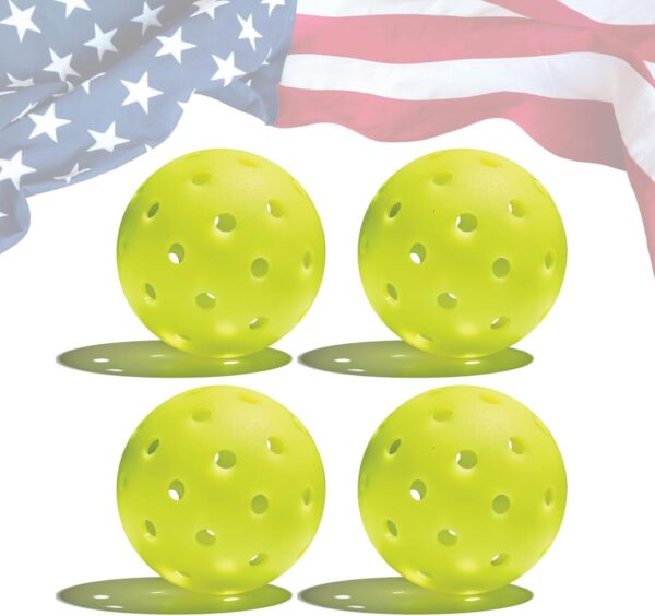 Hero Pickleball Warrior 40XPRO Veteran Owned - Durable Balls. Meets USA Pickleball Requirements. Works with All Paddles. Consistent Flight & Spin - 40 Machine-Drilled Holes