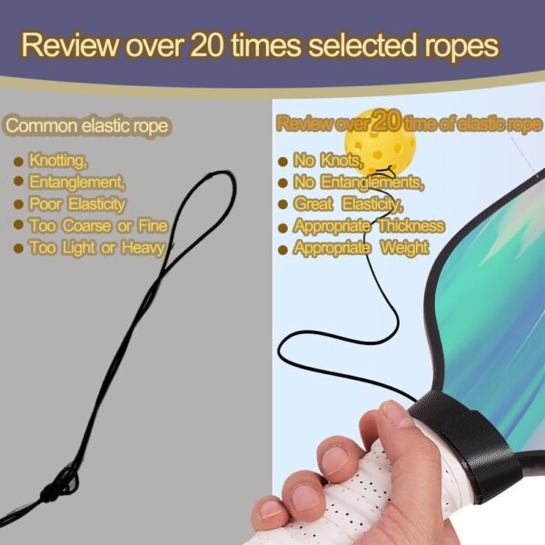 Pickleball Trainer - Continuous Rebound Ultimate Pickleball Drills Enhance Reaction Time & Hand-Eye Coordination - Ideal Gift for All Skill Levels (Paddle Not Included)