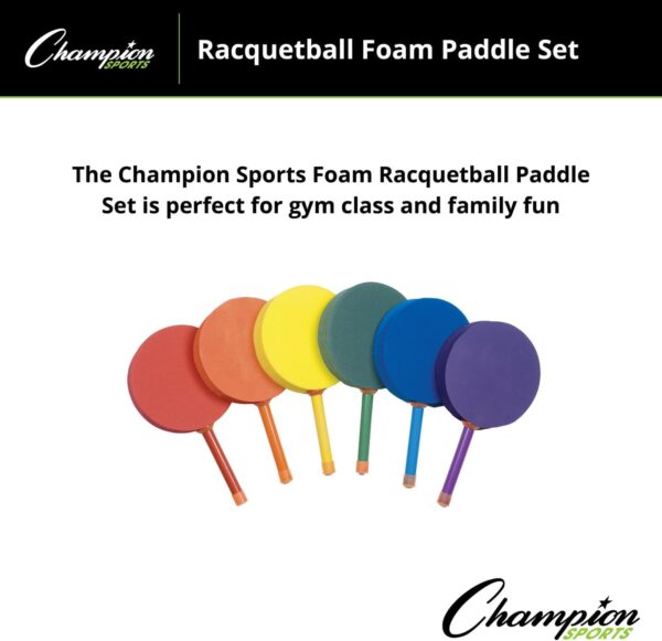 Champion Sports RACSET Racquetball Foam Paddle Set