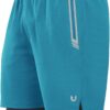 NORTHYARD Men's 2 in 1 Running Shorts Workout Gym Athletic Shorts with Liner Active Training Shorts with Zipper Pockets