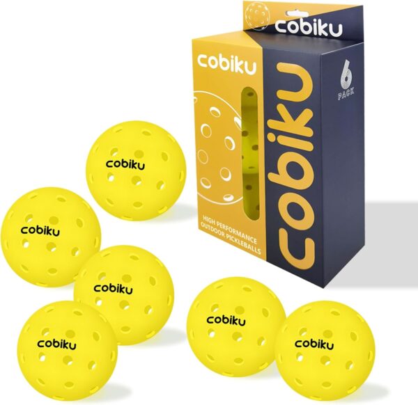 Premium Outdoor Pickleballs Balls 3/6/12 Pack - USAPA Approved Tournament and Competition Pickleball with Perfectly Balanced and Visibility, 40 Hole Pickleball for All Skill Levels
