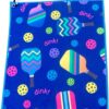 Pickleball Gift, Pickleball Towel, Pickleball Accessories for Women, Microfiber & Cotton Athletic Towels with Carabiner Clip, Pickle Ball Gifts, Pickleball Gear (Blue Dink)