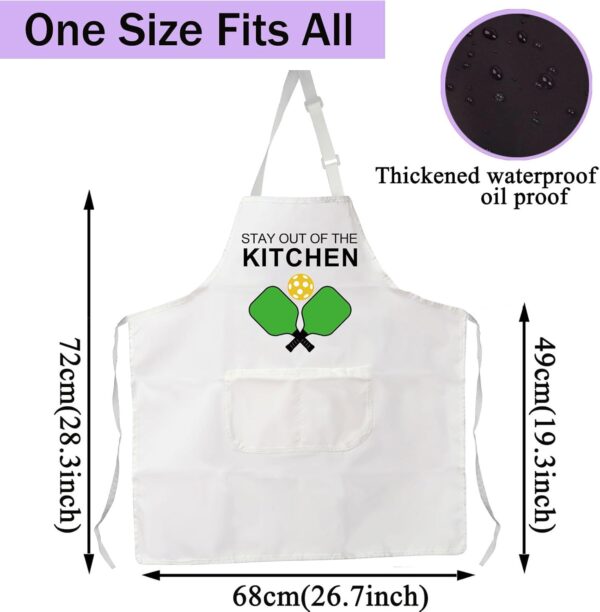 CENWA Pickleball Apron With Pockets Stay Out Of The Kitchen Adjustable Apron Gift For Pickleball Lover Retirement Gifts