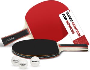 Ping Pong Paddles with Balls - Better Control & Sticky Inverted Rubber - Table Tennis Paddles Set for Indoor & Outdoor Games