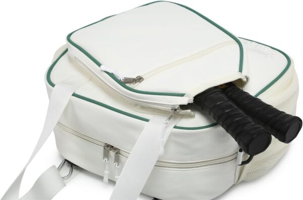 RAINBOW SMILE Crossbody Pickleball Bag with Shoes Bag 2PS for Women and Men, Waterproof Pickle Ball Bag Tote Shoulder Bag