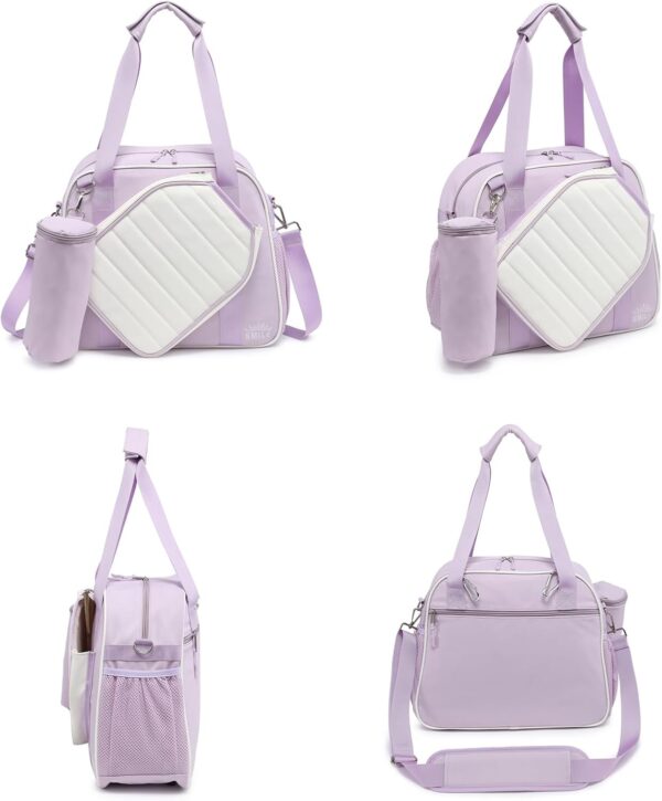 RAINBOW SMILE Crossbody Pickleball Bag with Ice Bag & Ball Bag 3-Piece Sets, Waterproof Pickle Ball Bag Tote Shoulder Bag