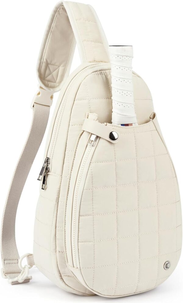 CLUCI Pickleball Bag for Women, Quilted Crossbody Bags for Women Men, Puffer Travel Sling Bag