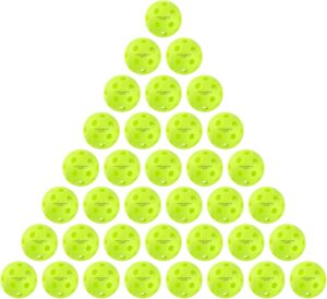 YOTIGER Indoor Pickleball Balls, 36 Pack, 26 Holes High Bounce Durable, Perfectly Balanced for All Skill Levels