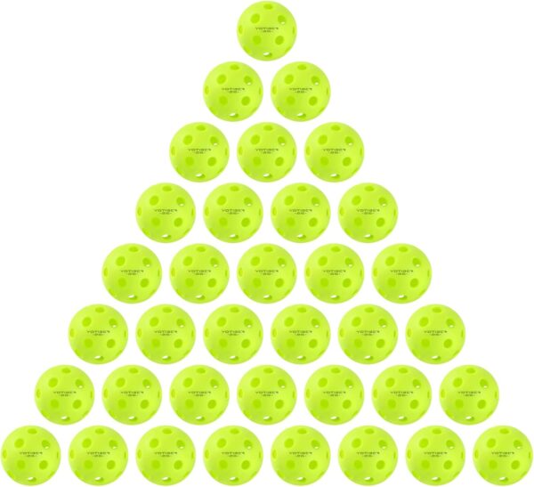 YOTIGER Indoor Pickleball Balls, 36 Pack, 26 Holes High Bounce Durable, Perfectly Balanced for All Skill Levels