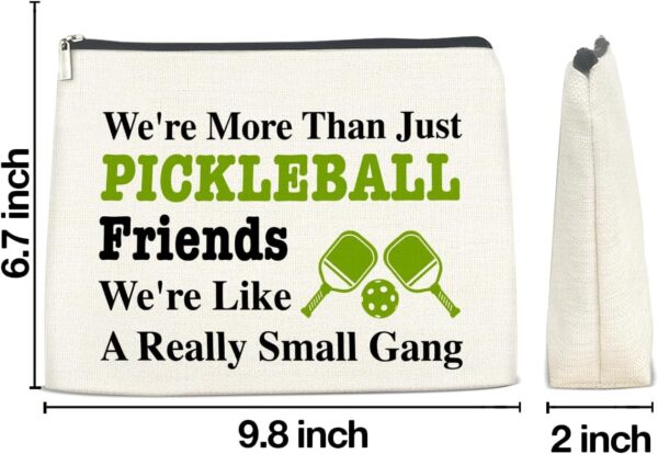 Pickleball Lover Gifts Makeup Bag Pickleball Gifts for Women Pickleball Lovers Cosmetic Bag We're More Than Just Pickleball Friends Zipper Makeup Pouch