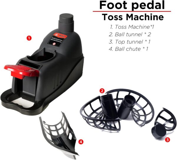 Tennis Ball Machine, Adjustable&Portable Pickleball Launcher with Auto Swing, Launch Training Machine, No Battery Power Required, for Batting and Fielding Practice