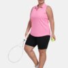 MoFiz Womens Plus Size Sleeveless Golf Shirt V-Neck Collared Golf Polos Athletic Tennis Racerback Tank Tops