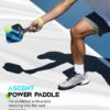 Warping Point Ascent Pickleball Paddle | Carbon Fiber Racket with Aero Throat & Textured Grit Surface | Hexa Polymer Core | USAPA Approved for Swing Speed & Control