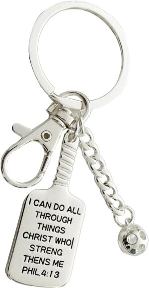 Pickleball Keychain, Pickleball Gifts, Pickleball Accessories, Cute Key Chains, Pickle Gifts for Pickle Lovers, Pickleball Gifts for Women and Men