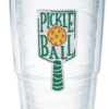 Tervis Pickleball Made in USA Double Walled Insulated Tumbler Travel Cup Keeps Drinks Cold & Hot, 24oz, Classic